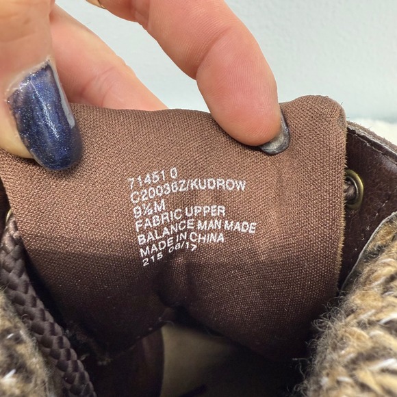 Cliffs White Mountain Kudrow Boots Brown Lace Up Ankle Knit Sweater Collar 9.5 - Picture 6 of 10